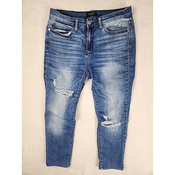 Judy Blue Denim - Judy Blue Jeans Womens 11/30 Blue Skinny Fit Medium Wash Stretch Denim Fit 31x23
